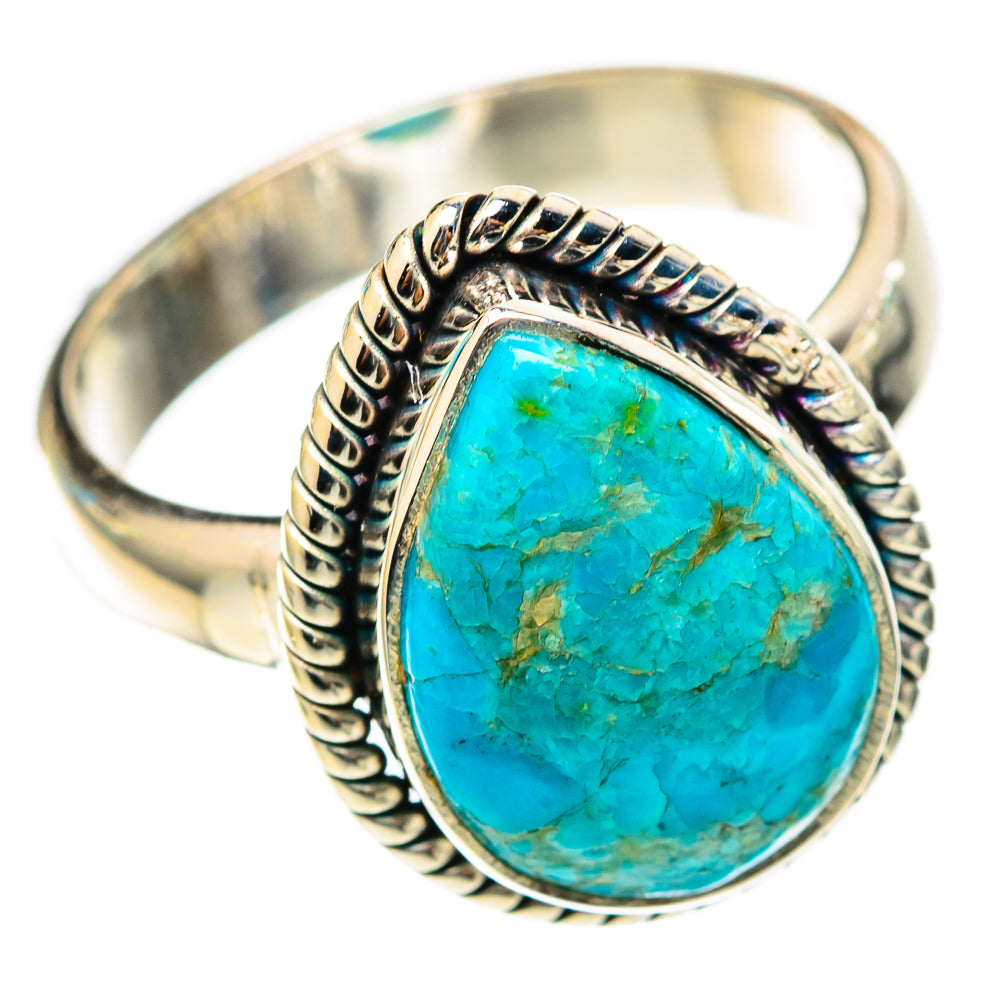 Peruvian Chrysocolla Rings handcrafted by Ana Silver Co - RING117703 - Photo 2