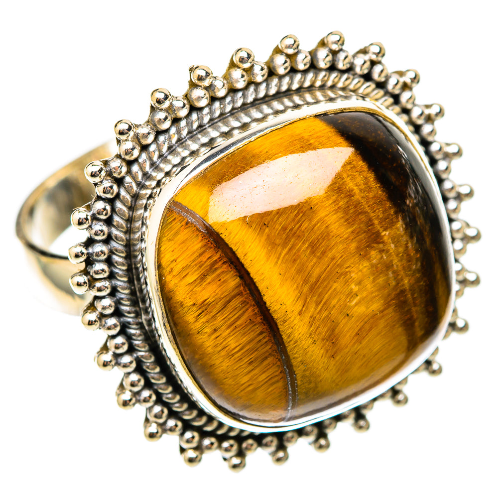 Tiger Eye Rings handcrafted by Ana Silver Co - RING117707 - Photo 2