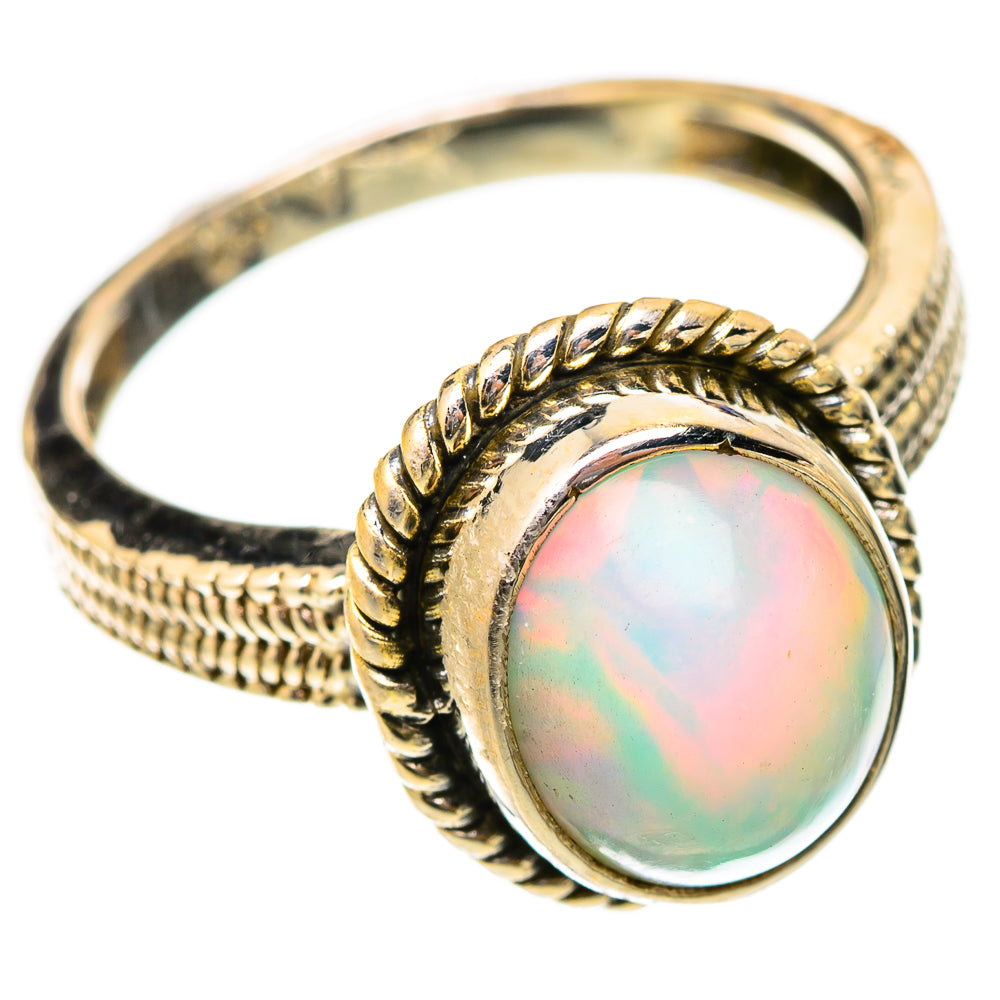 Ethiopian Opal Rings handcrafted by Ana Silver Co - RING117725 - Photo 2