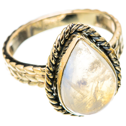 Rainbow Moonstone Rings handcrafted by Ana Silver Co - RING117750 - Photo 2