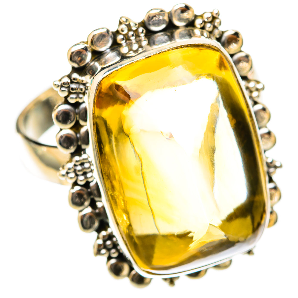Citrine Sugarloaf Rings handcrafted by Ana Silver Co - RING117767 - Photo 2