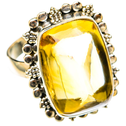 Citrine Sugarloaf Rings handcrafted by Ana Silver Co - RING117767 - Photo 2