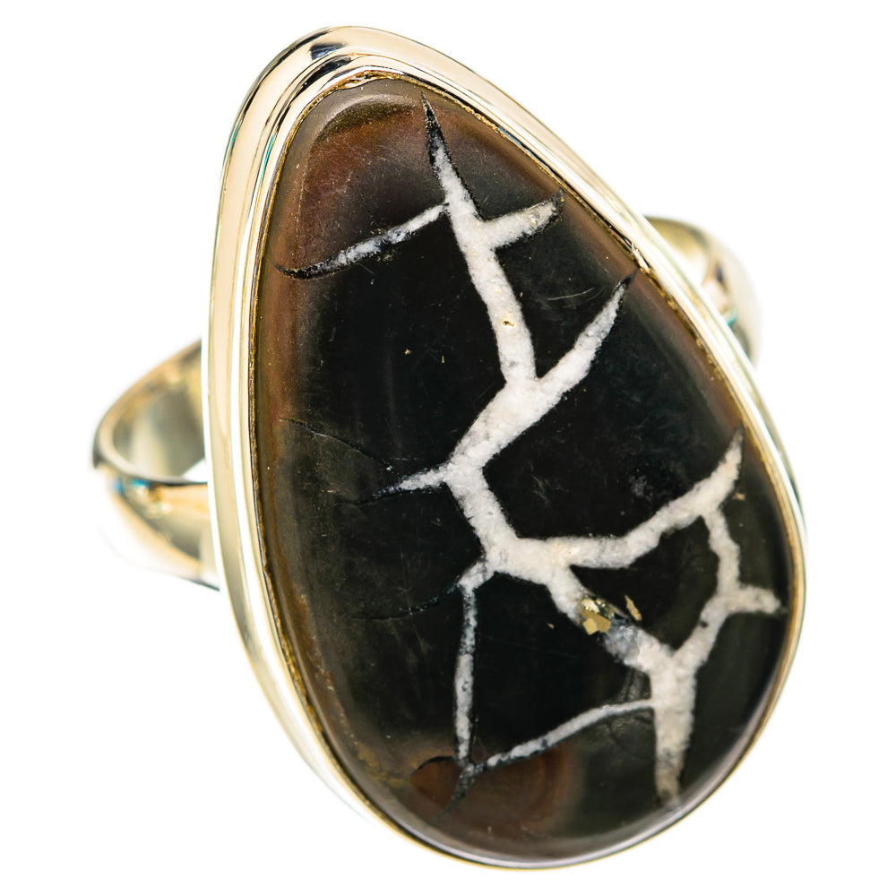Septarian Geode Rings handcrafted by Ana Silver Co - RING117778 - Photo 2
