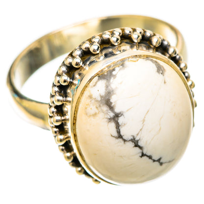 Howlite Rings handcrafted by Ana Silver Co - RING117780 - Photo 2