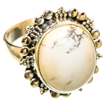 Howlite Rings handcrafted by Ana Silver Co - RING117781 - Photo 2