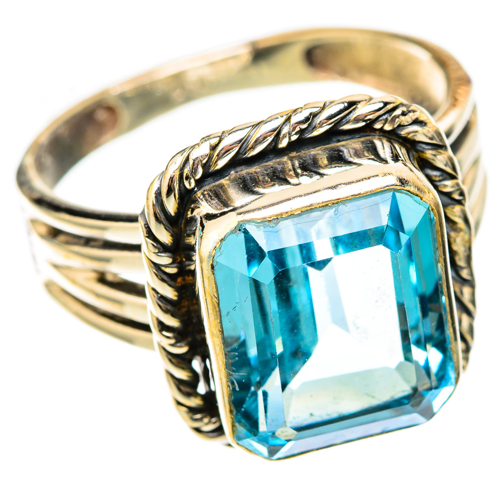 Blue Topaz Rings handcrafted by Ana Silver Co - RING117791 - Photo 2