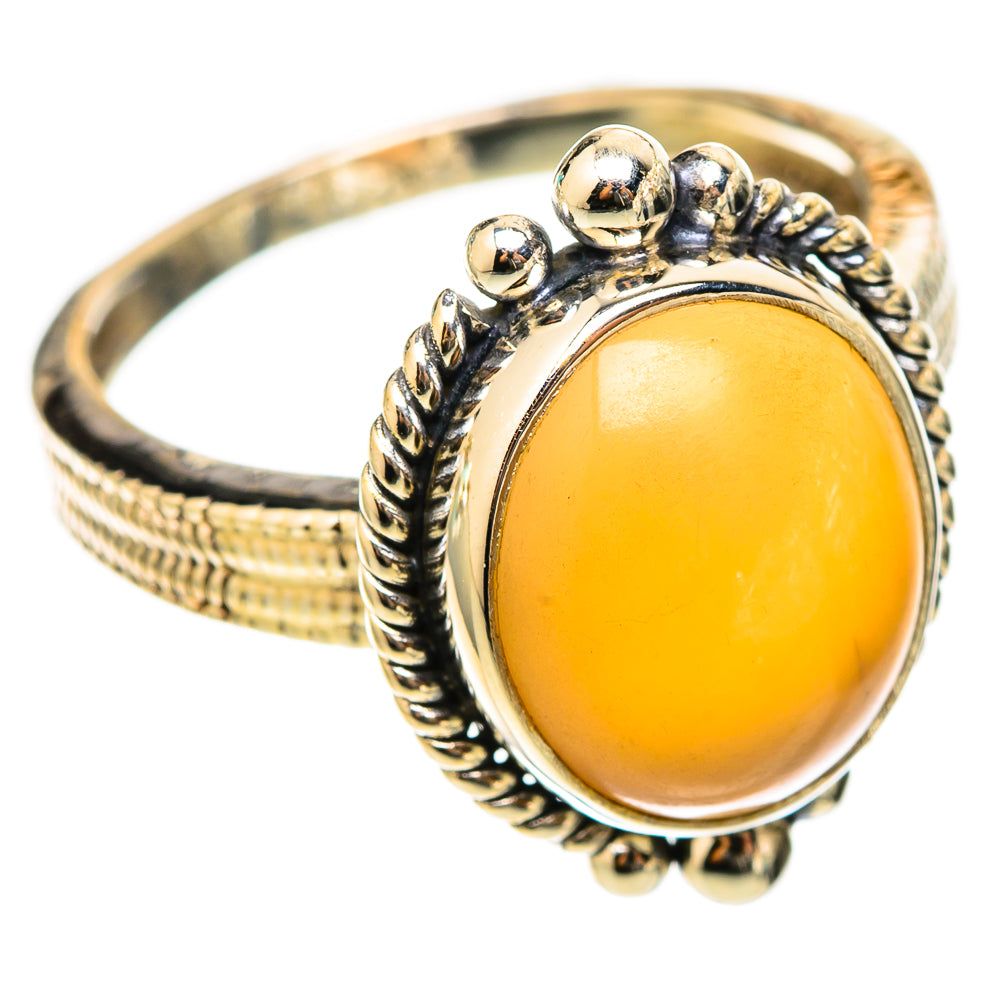 Peach Moonstone Rings handcrafted by Ana Silver Co - RING117796 - Photo 2