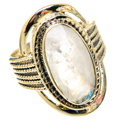 Rainbow Moonstone Rings handcrafted by Ana Silver Co - RING117810 - Photo 2
