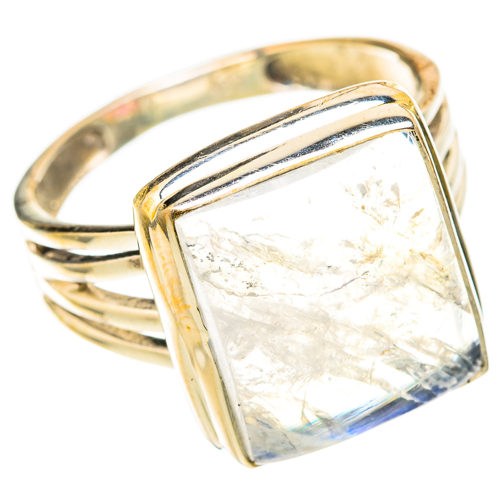 Rainbow Moonstone Rings handcrafted by Ana Silver Co - RING117813 - Photo 2