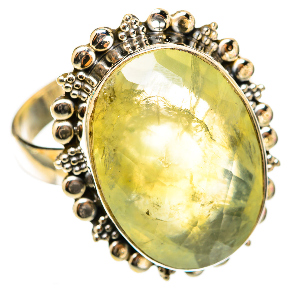 Prehnite Rings handcrafted by Ana Silver Co - RING117825 - Photo 2