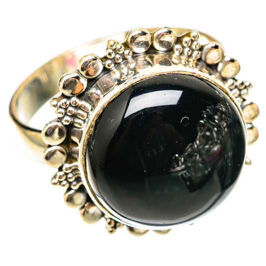 Black Onyx Rings handcrafted by Ana Silver Co - RING117836 - Photo 2