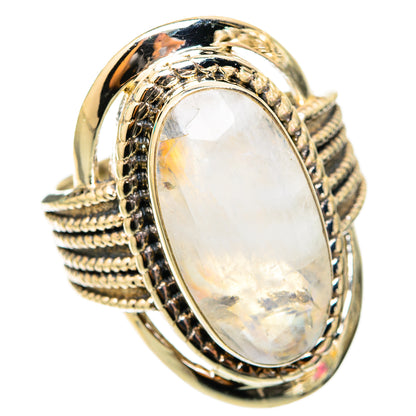 Rainbow Moonstone Rings handcrafted by Ana Silver Co - RING117837 - Photo 2