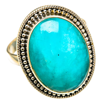 Peruvian Amazonite Rings handcrafted by Ana Silver Co - RING117849 - Photo 2
