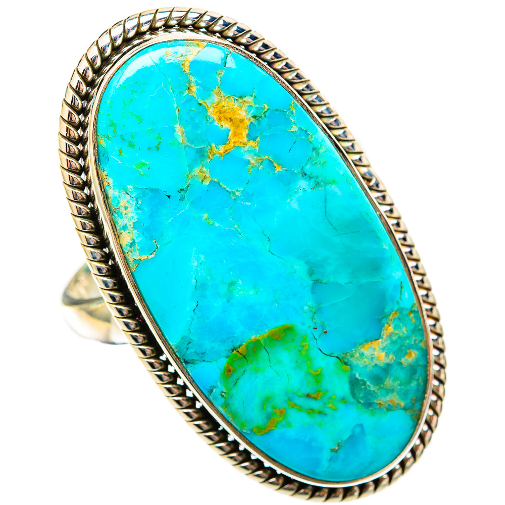 Peruvian Chrysocolla Rings handcrafted by Ana Silver Co - RING117850 - Photo 2
