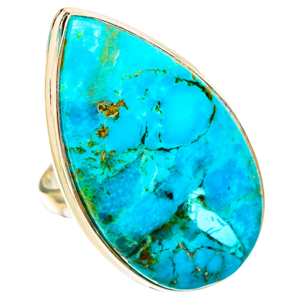 Peruvian Chrysocolla Rings handcrafted by Ana Silver Co - RING117852 - Photo 2