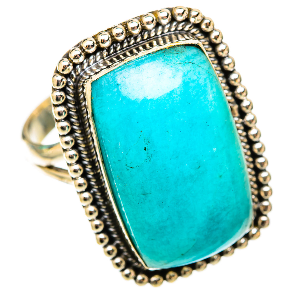 Peruvian Amazonite Rings handcrafted by Ana Silver Co - RING117853 - Photo 2