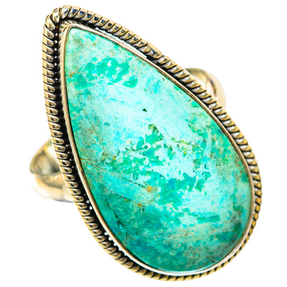 Peruvian Chrysocolla Rings handcrafted by Ana Silver Co - RING117857 - Photo 2