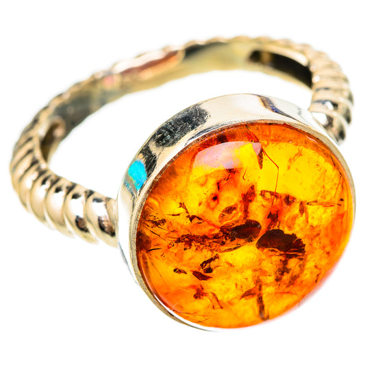 Baltic Amber Rings handcrafted by Ana Silver Co - RING117863 - Photo 2