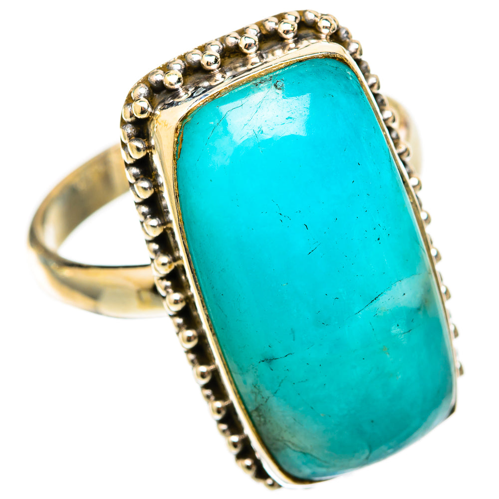 Peruvian Amazonite Rings handcrafted by Ana Silver Co - RING117880 - Photo 2