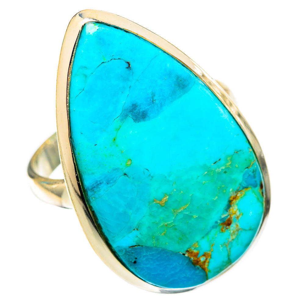 Peruvian Chrysocolla Rings handcrafted by Ana Silver Co - RING117883 - Photo 2