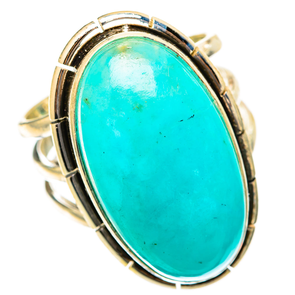 Peruvian Amazonite Rings handcrafted by Ana Silver Co - RING117885 - Photo 2