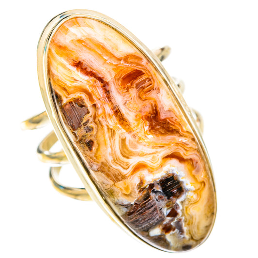 Laguna Lace Agate Rings handcrafted by Ana Silver Co - RING117892 - Photo 2