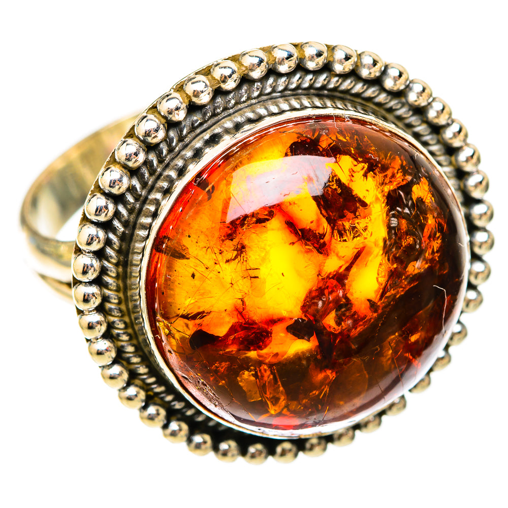 Baltic Amber Rings handcrafted by Ana Silver Co - RING117895 - Photo 2