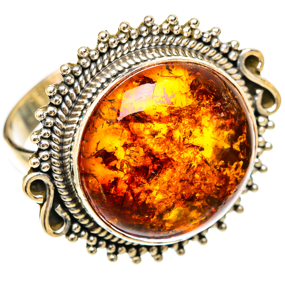 Baltic Amber Rings handcrafted by Ana Silver Co - RING117896 - Photo 2