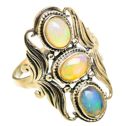 Ethiopian Opal Rings handcrafted by Ana Silver Co - RING117912 - Photo 2