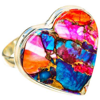 Kingman Pink Dahlia Turquoise Rings handcrafted by Ana Silver Co - RING117932 - Photo 2