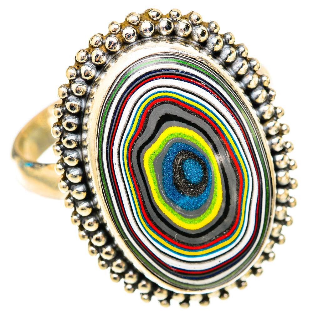 Fordite Rings handcrafted by Ana Silver Co - RING117937 - Photo 2