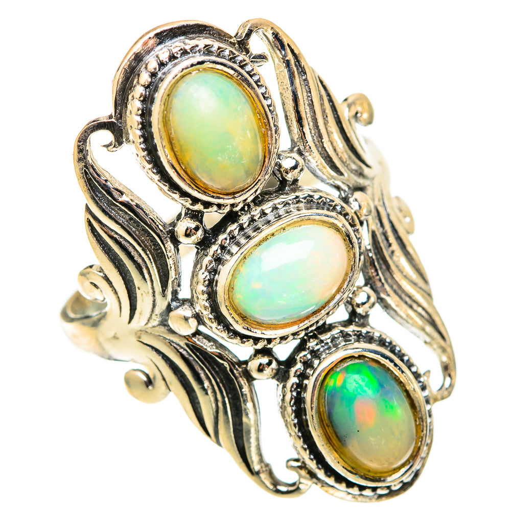 Ethiopian Opal Rings handcrafted by Ana Silver Co - RING117940 - Photo 2