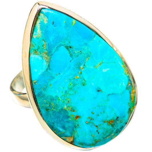 Peruvian Chrysocolla Rings handcrafted by Ana Silver Co - RING117945 - Photo 2
