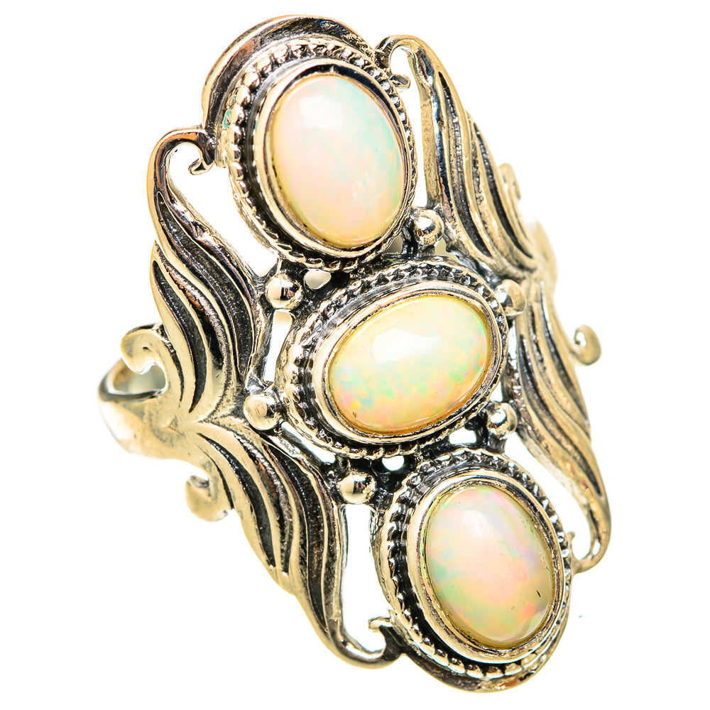 Ethiopian Opal Rings handcrafted by Ana Silver Co - RING117967 - Photo 2