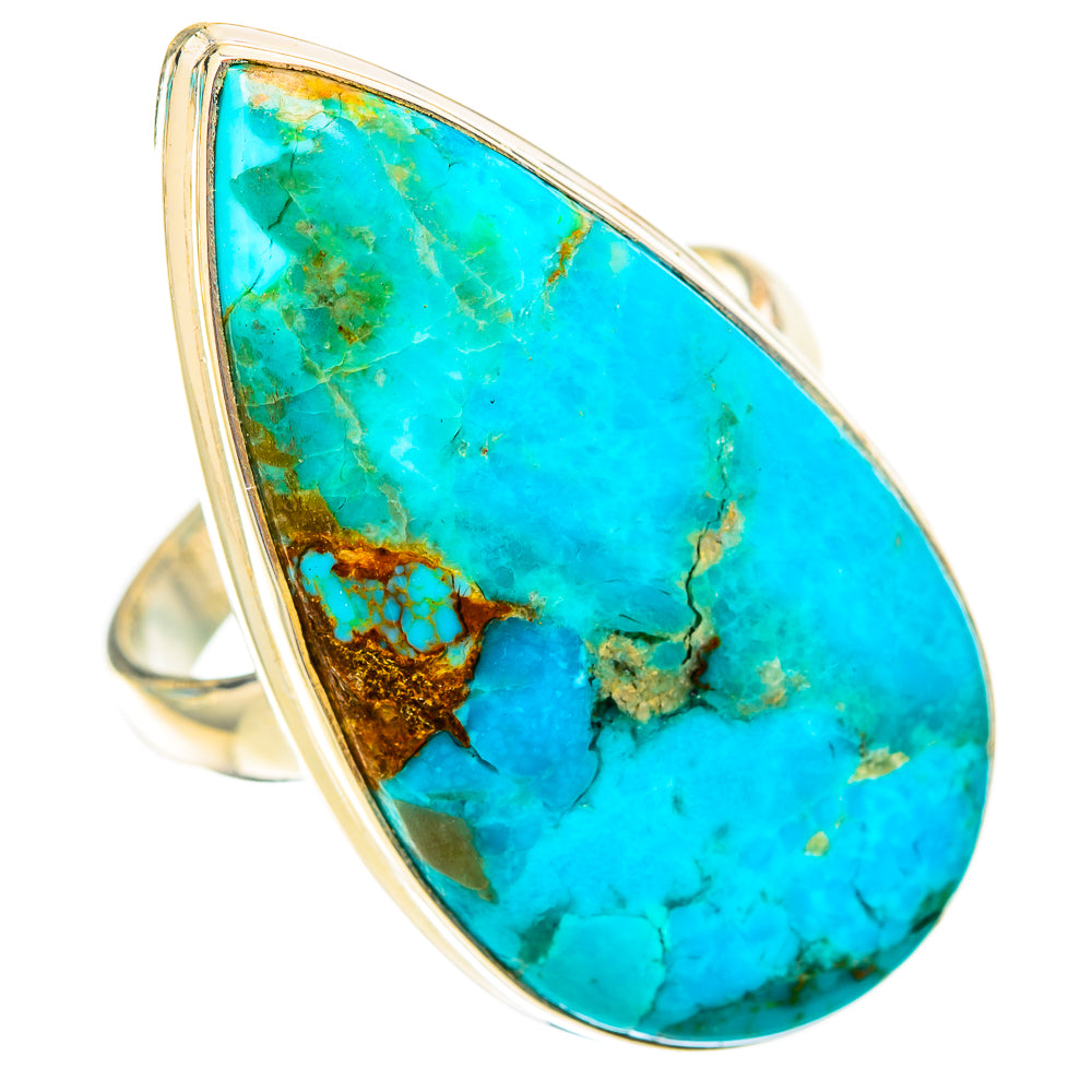 Peruvian Chrysocolla Rings handcrafted by Ana Silver Co - RING117968 - Photo 2