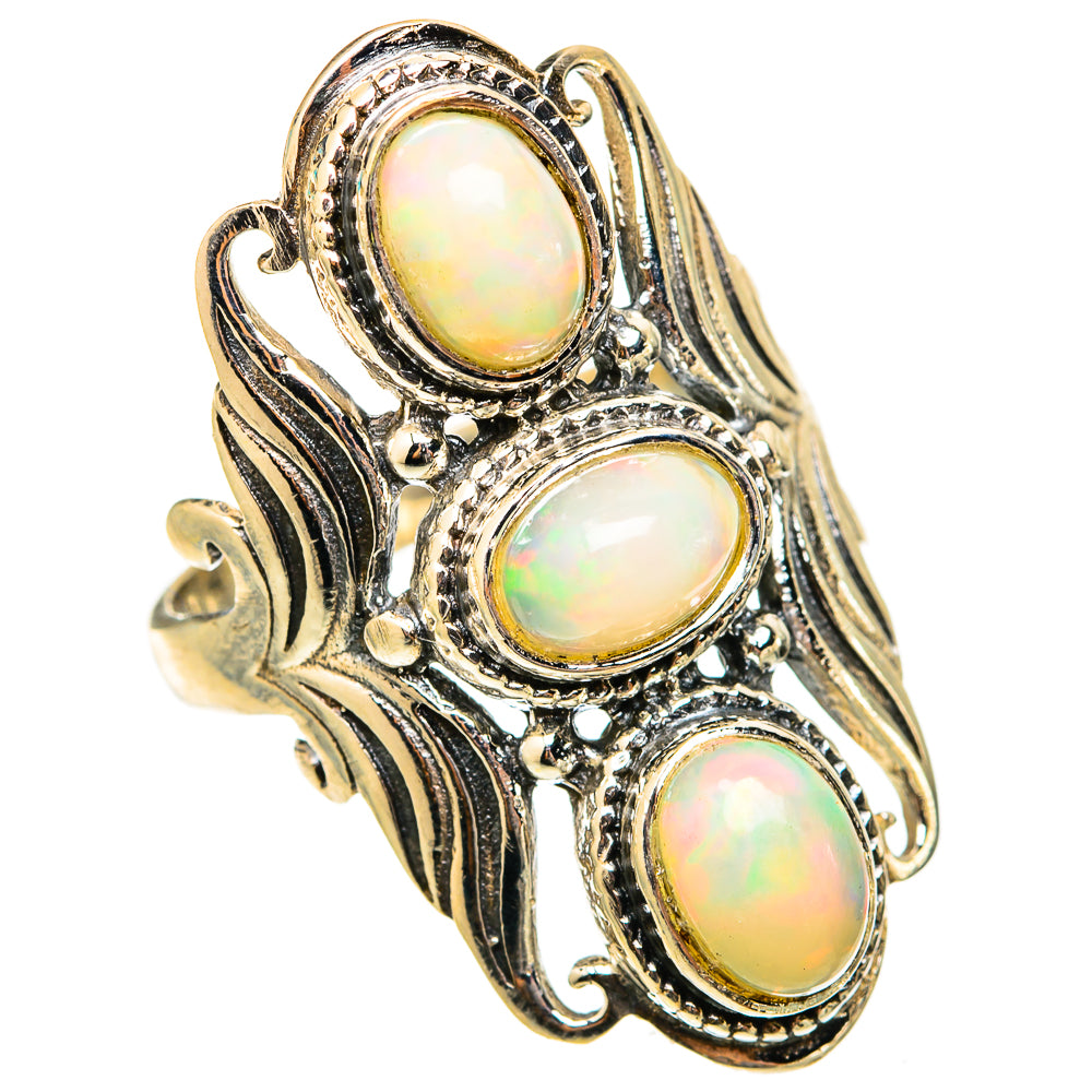Ethiopian Opal Rings handcrafted by Ana Silver Co - RING117990 - Photo 2