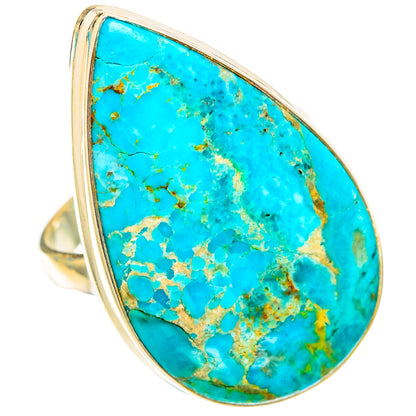 Peruvian Chrysocolla Rings handcrafted by Ana Silver Co - RING117991 - Photo 2
