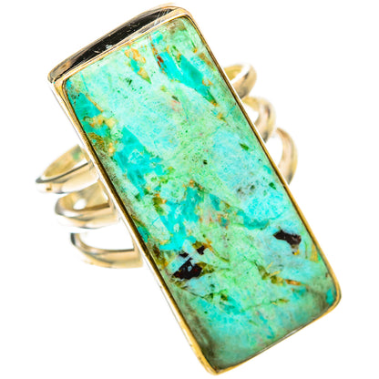 Peruvian Chrysocolla Rings handcrafted by Ana Silver Co - RING117993 - Photo 2