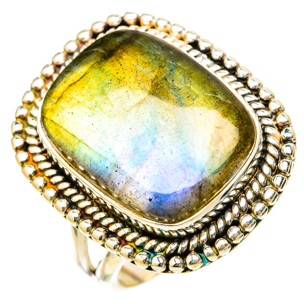 Labradorite Rings handcrafted by Ana Silver Co - RING117998 - Photo 2