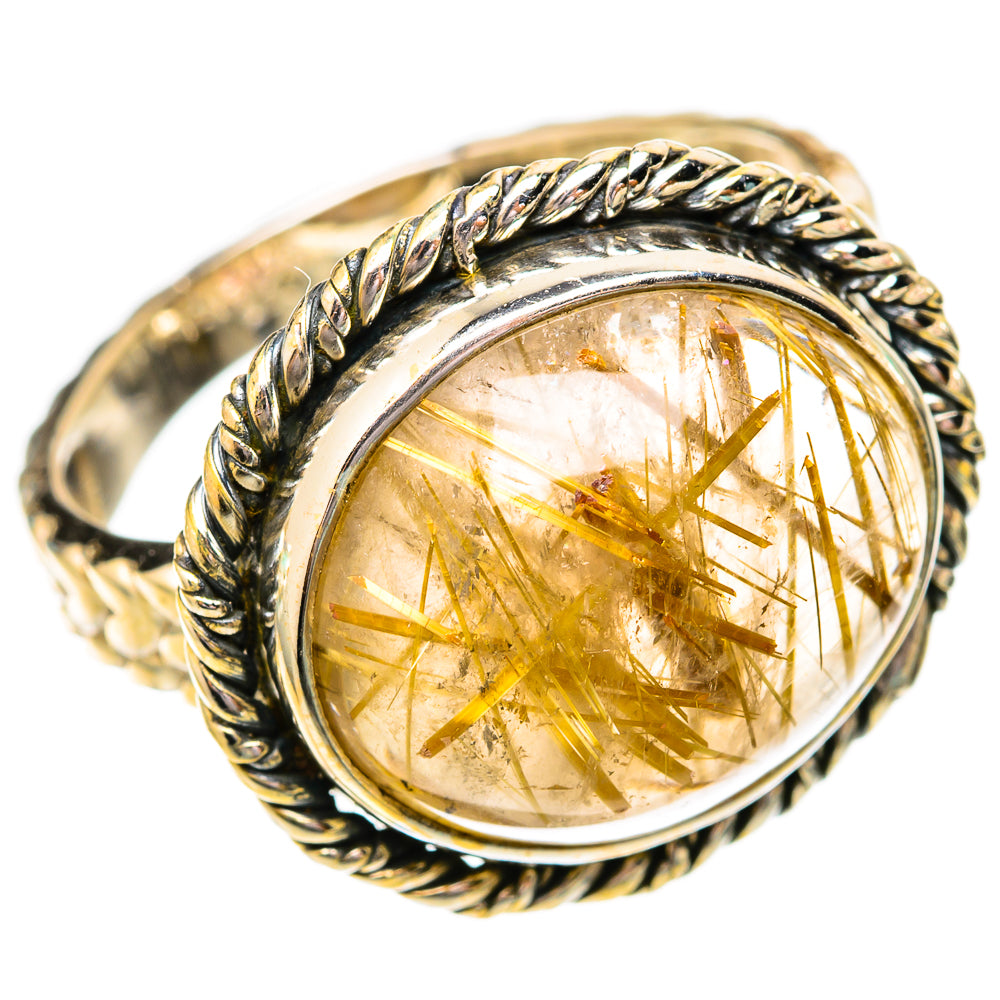 Rutilated Quartz Rings handcrafted by Ana Silver Co - RING118014 - Photo 2