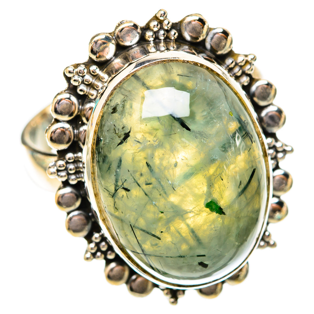 Prehnite Rings handcrafted by Ana Silver Co - RING118028 - Photo 2