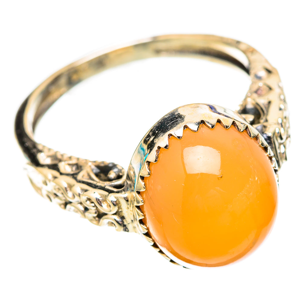 Peach Moonstone Rings handcrafted by Ana Silver Co - RING118030 - Photo 2
