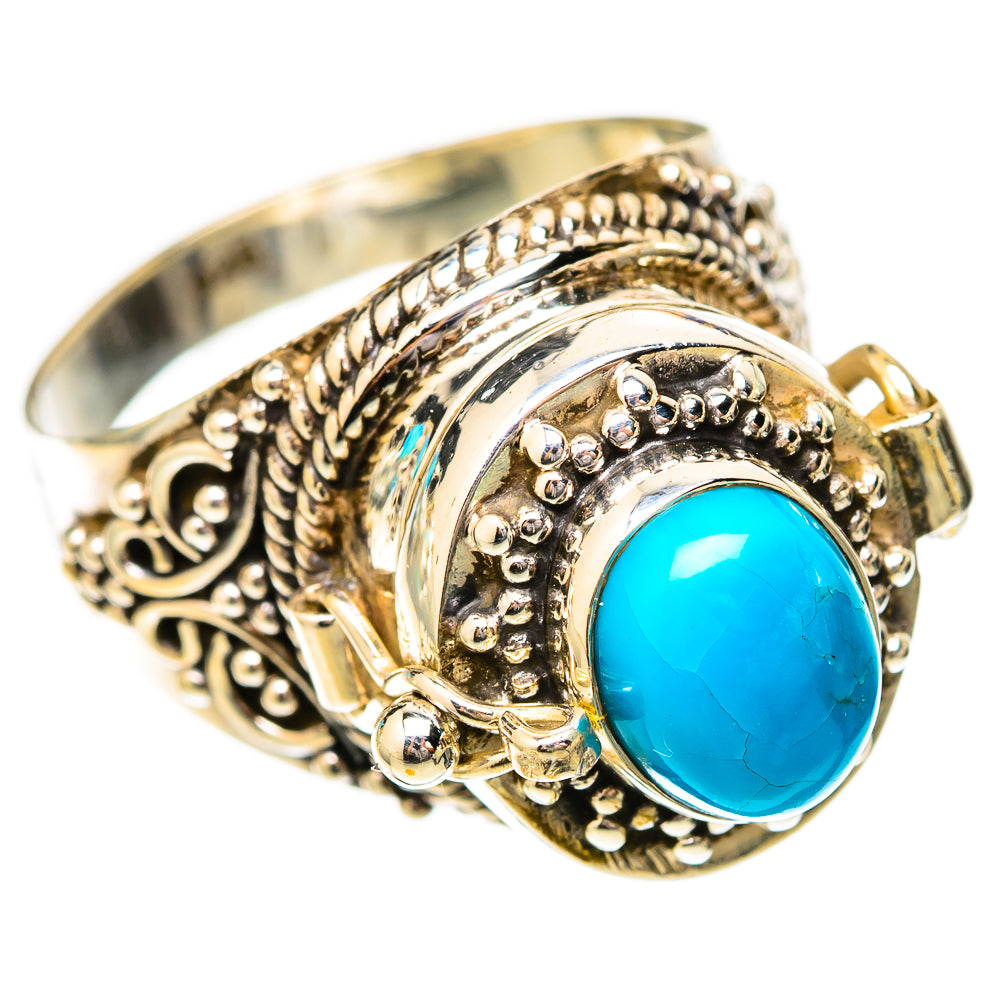 Sleeping Beauty Turquoise Rings handcrafted by Ana Silver Co - RING118042 - Photo 2