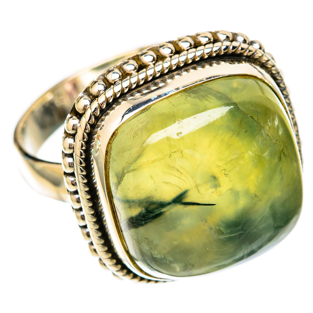 Prehnite Rings handcrafted by Ana Silver Co - RING118048 - Photo 2
