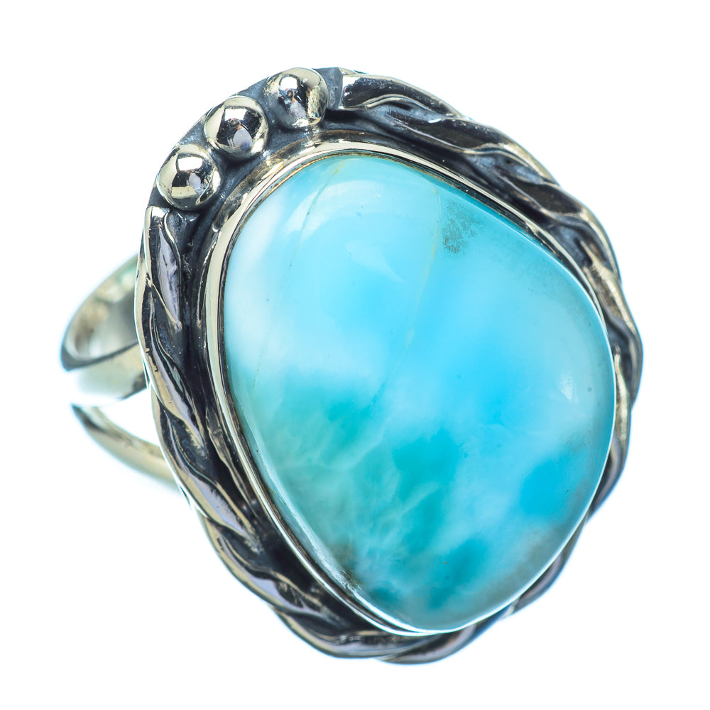 Larimar Rings handcrafted by Ana Silver Co - RING11806