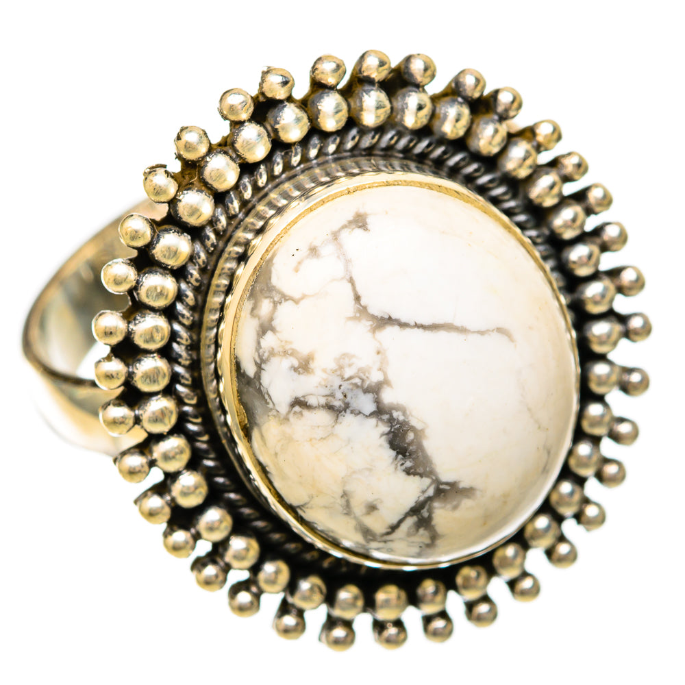 Howlite Rings handcrafted by Ana Silver Co - RING118060 - Photo 2