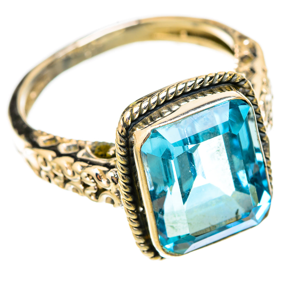 Blue Topaz Rings handcrafted by Ana Silver Co - RING118063 - Photo 2