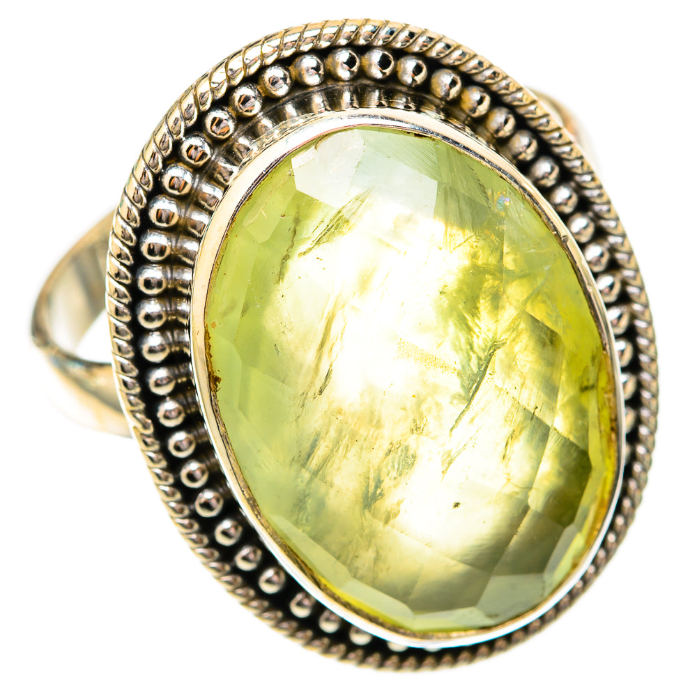 Prehnite Rings handcrafted by Ana Silver Co - RING118069 - Photo 2