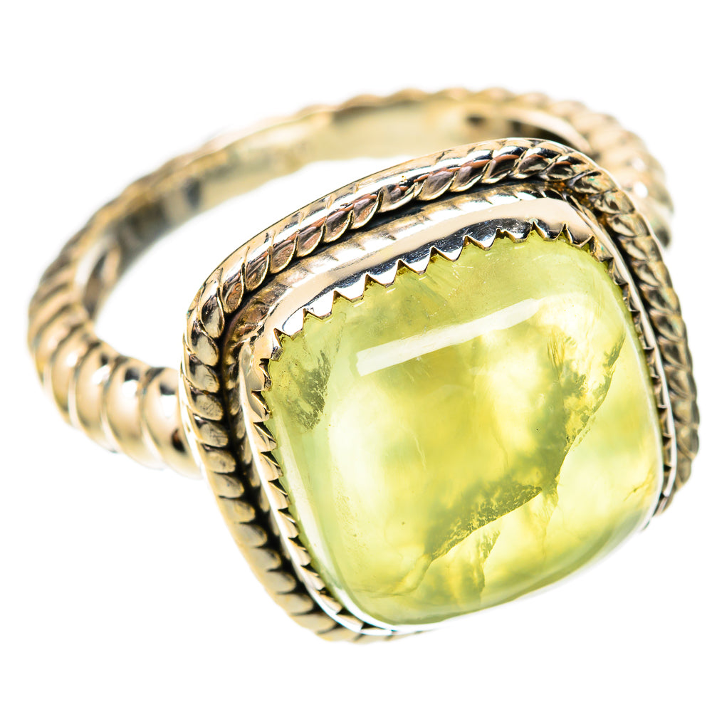 Prehnite Rings handcrafted by Ana Silver Co - RING118070 - Photo 2