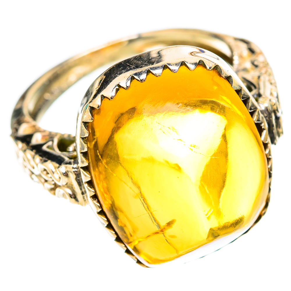 Citrine Sugarloaf Rings handcrafted by Ana Silver Co - RING118071 - Photo 2